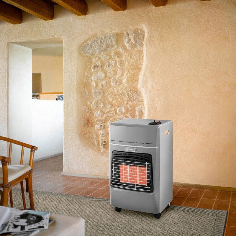 Delonghi, Gas Heater, 4200 Watts, 3 Ceramic Burners, Grey