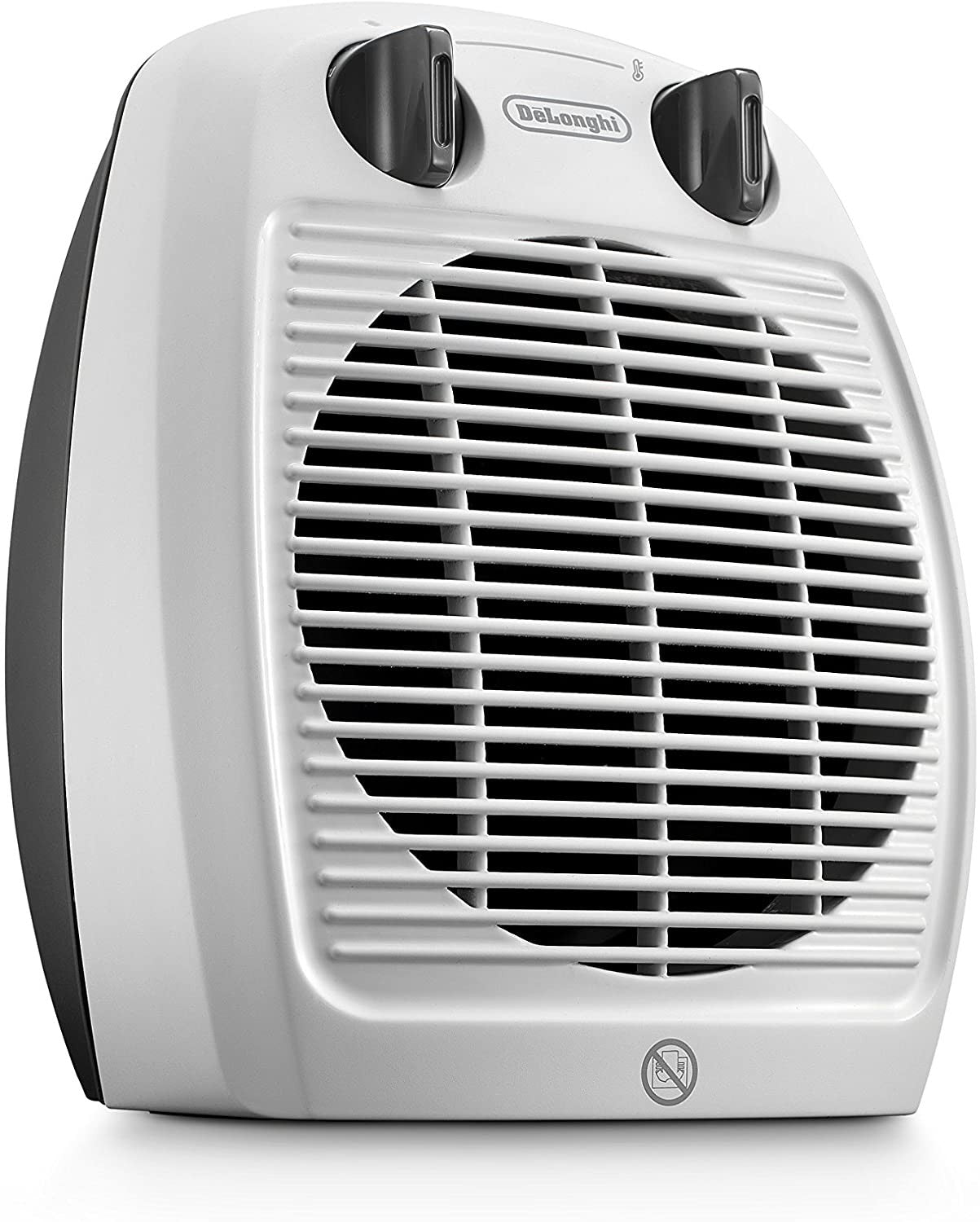 Delonghi, Up-Right Fan Heater, Anti-Frost, Double Safety System, 1000-2000 Watts, White