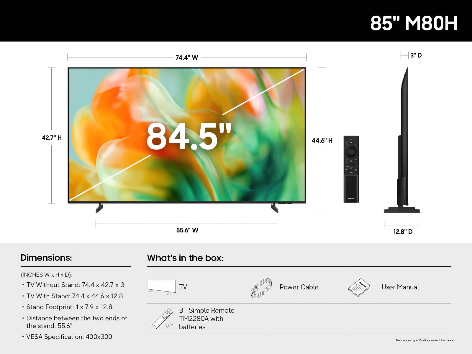 Samsung 85" Mini LED Vision AI Smart TV 2026