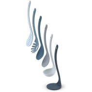 Joseph Joseph, Nest Utensils Compact Stacking Kitchen Tool Set with Magnetic Storage Stand Nylon, 5-piece, Editions, Sky Blue