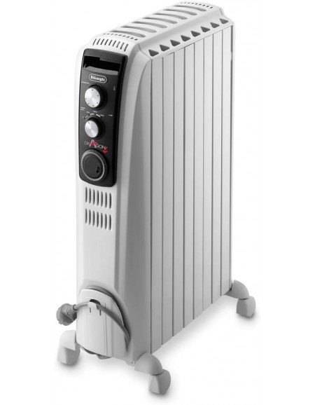 Delonghi, Oil Heater, 8 Fins, 2000 Watts, Black / White