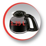 Moulinex, American Coffee Maker, 1.25 L, 1000 Watts, Black