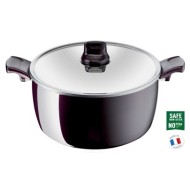 Tefal, G6 Faitout Resist Intense Stewpot, 30 CM + CV, Dark Red