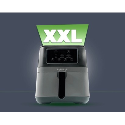 Luxell XL Fast Air Fryer, 7.5 L, 1800 Watts, Black & Grey