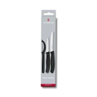 Victorinox, Swiss Classic Paring Knife Set with Peeler, 3 Pieces, Red / Black