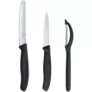 Victorinox, Swiss Classic Paring Knife Set with Peeler, 3 Pieces, Red / Black