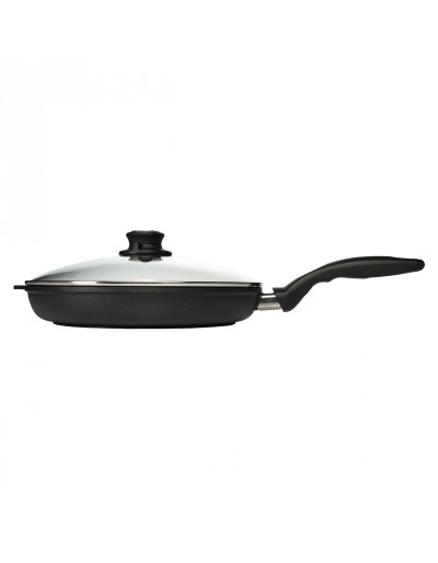 Swiss Diamond, Nonstick Fry Pan with Glass Lid, 28 CM, Black