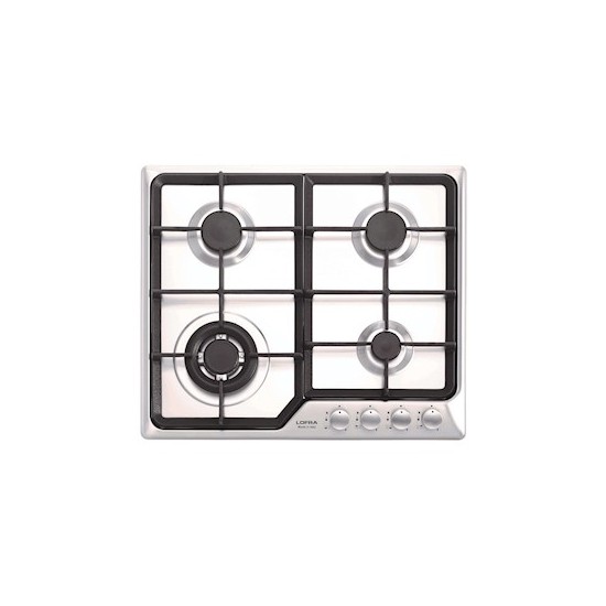 Lofra, Artes Gas Hob, 60 CM, 4 Burners, Stainless Steel