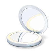 Beurer, Illuminated Handbag Mirror With Power Bank, White