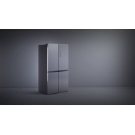 Teka, Side by Side Refrigerator, 193 CM, 4 Doors, Inverter, Stainless Steel