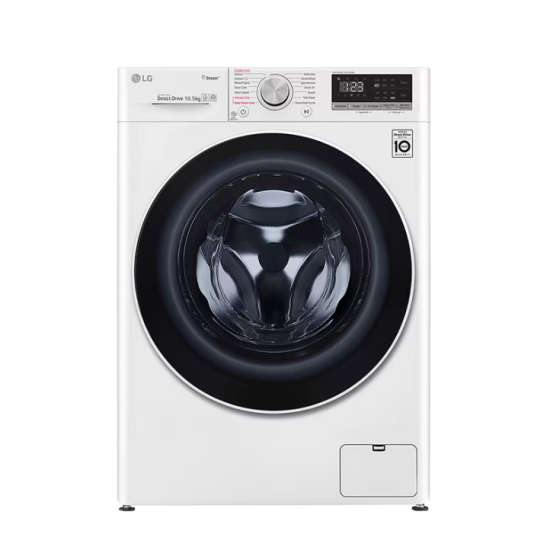 LG, Front Load Washing Machine, 10.5 KG, 1400 RPM, White