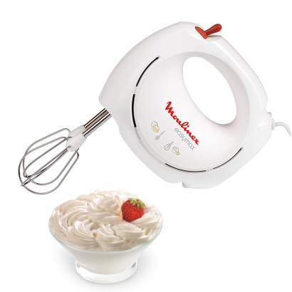 Moulinex, Hand Mixer, Easy Max, 200 Watts, White