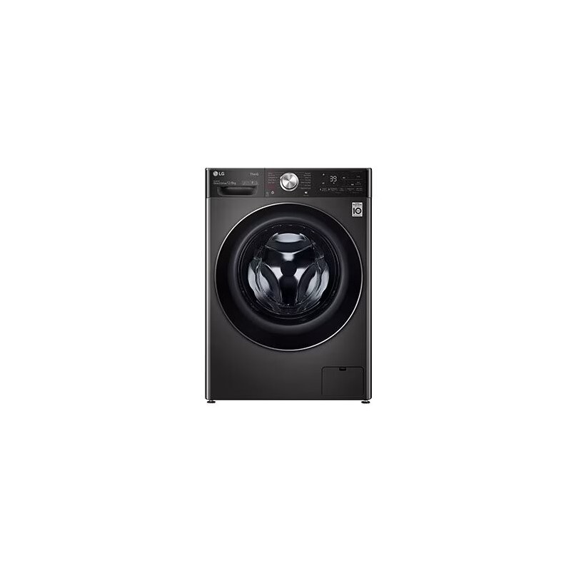 LG WM 12/8kg Washer & Dryer, AI DD™, Black Steel Color