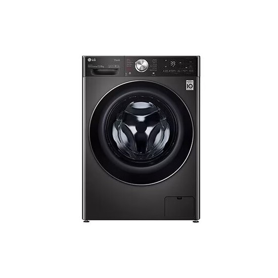 LG WM 12/8kg Washer & Dryer, AI DD™, Black Steel Color