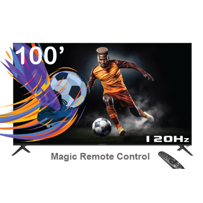 Campomatic, Smart 4K UHD TV, 100 Inches, Frameless