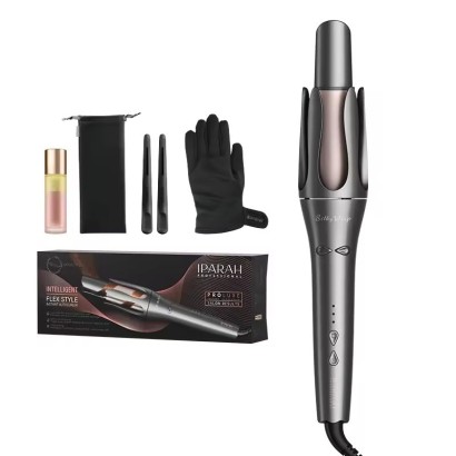 Iparah- Professional Automatic Hair Curler, 3 Temperature Controls, Silver