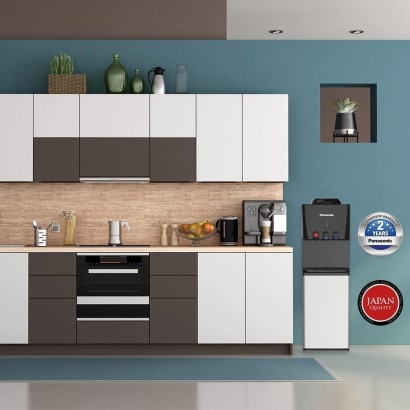 Panasonic, Top Loading Water Dispenser, 3-Tap, Black/Silver