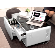 EchoChill Smart Coffee Table with Fridge & Bluetooth Speaker