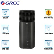 Gree Portable Air Cooler, 20 L, 145 Watts, Black