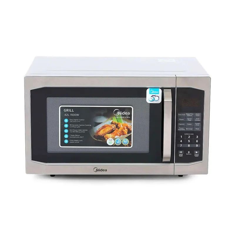 Midea 42 L Microwave Oven With Grill, Silver