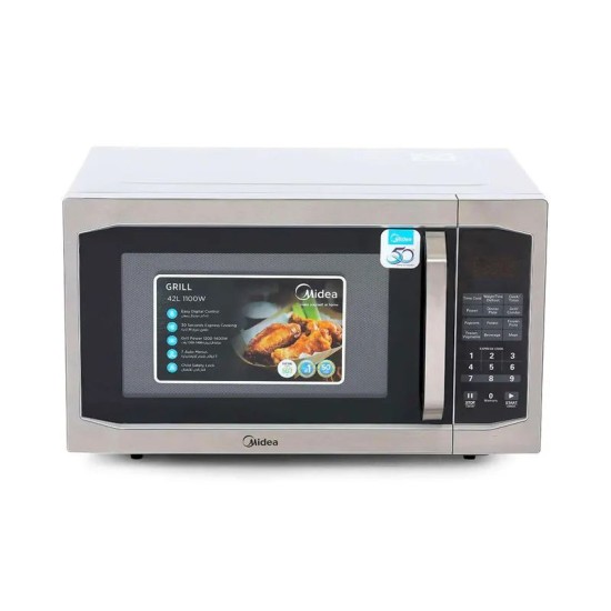 Midea 42 L Microwave Oven With Grill, Silver