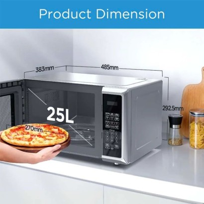 Midea 25 L Microwave, 900 Watts, Light Silver