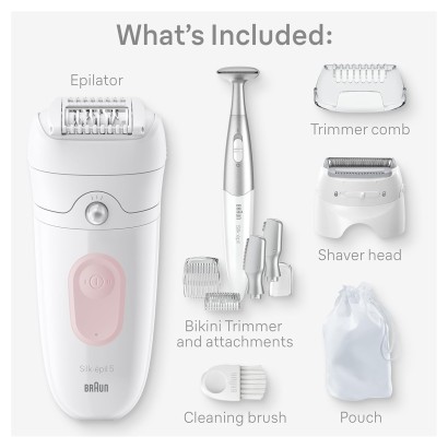 Braun Silk-épil 5 Wet & Dry Epilator, Lasting Smooth Skin