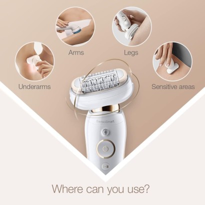 Braun Silk-épil 9 Flex Wet & Dry Epilator, 360° Flexible Head for Easy Epilation