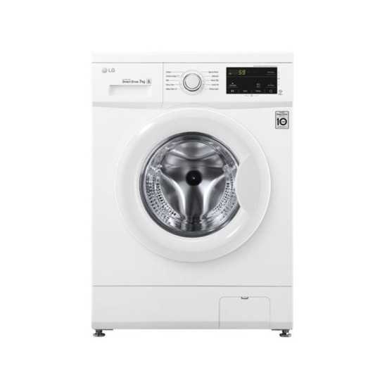 LG 7K Front Load Washer, 1200 RPM, White