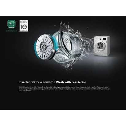 LG 7K Front Load Washer, 1200 RPM, White
