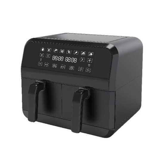 Campomatic 9L Dual Air Fryer, 1700 Watts, Black