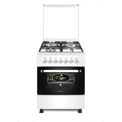 Milano Freestanding Gas, 4 Burners, White