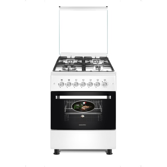 Milano Freestanding Gas, 4 Burners, White