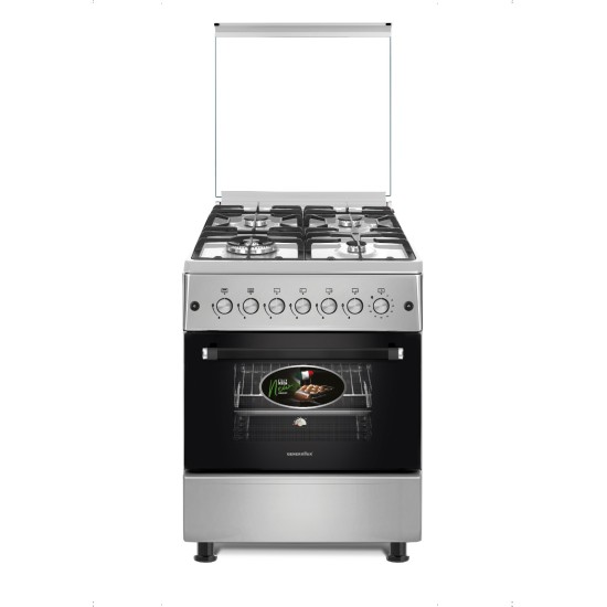 Milano Freestanding Gas, 4 Burners, Stainless Steel