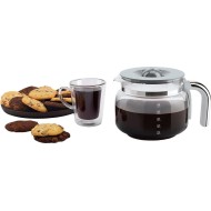 Smeg 50's Style Aesthetic Drip Coffee Machine, 12 Cups, Red