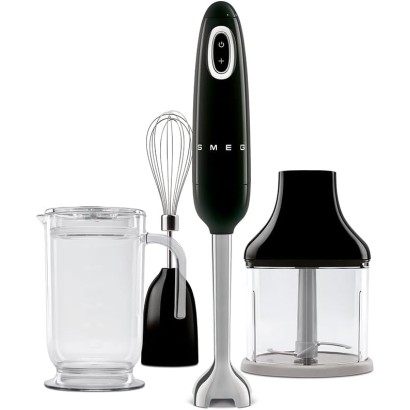 Smeg 700 Watts Hand Blender, Turbo Function & Flow blend Cutting System, Black