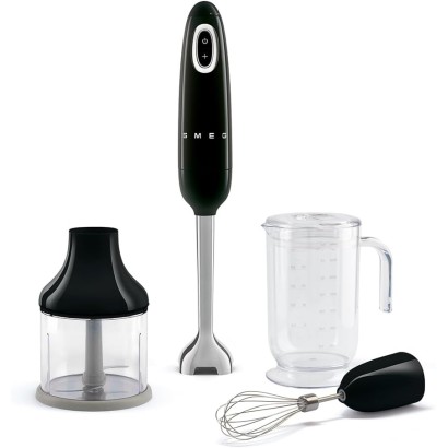 Smeg 700 Watts Hand Blender, Turbo Function & Flow blend Cutting System, Black