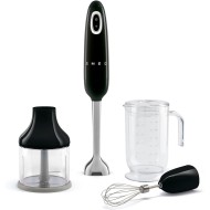 Smeg 700 Watts Hand Blender, Turbo Function & Flow blend Cutting System, Black