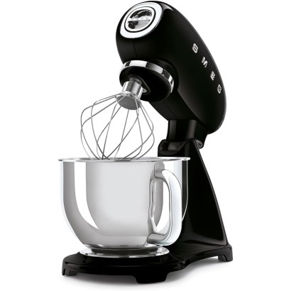 Smeg Retro 50s Vintage Style Stand Mixer, 10 Speeds, Black