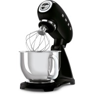 Smeg Retro 50s Vintage Style Stand Mixer, 10 Speeds, Black
