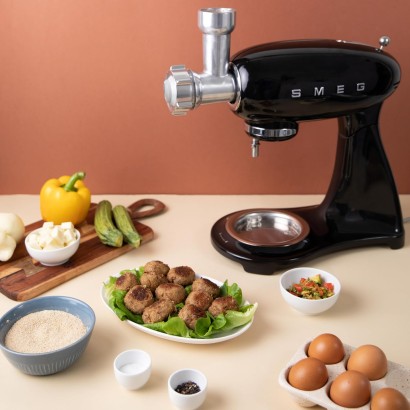 Smeg Retro 50s Vintage Style Stand Mixer, 10 Speeds, Black