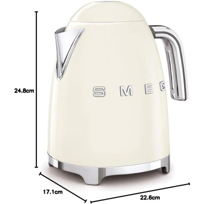 Smeg 1.7 L Retro Style Kettle, Cream
