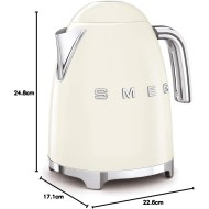 Smeg 1.7 L Retro Style Kettle, Cream