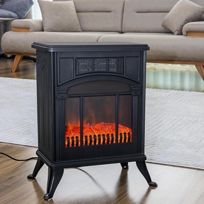 Zilan Fireplace Ceramic Heater, 1900 Watts, Black