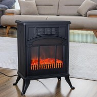 Zilan Fireplace Ceramic Heater, 1900 Watts, Black