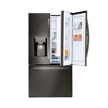 LG, Slim French Door InstaView™ Fridge, 423 L, Black