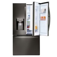 LG, Slim French Door InstaView™ Fridge, 423 L, Black