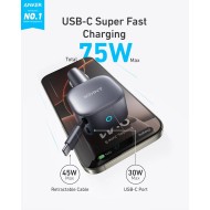 ANKER 2 IN 1 Clutter-Free Car Charger 75W, USB-C Port