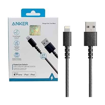 Anker USB-A Cable with Lightning Connector 6ft/1.8m