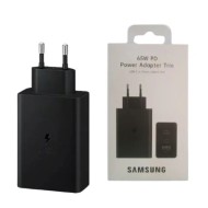 Samsung 65W Power Adapter, Trio USB-C X 2 Ports, USB-A Port